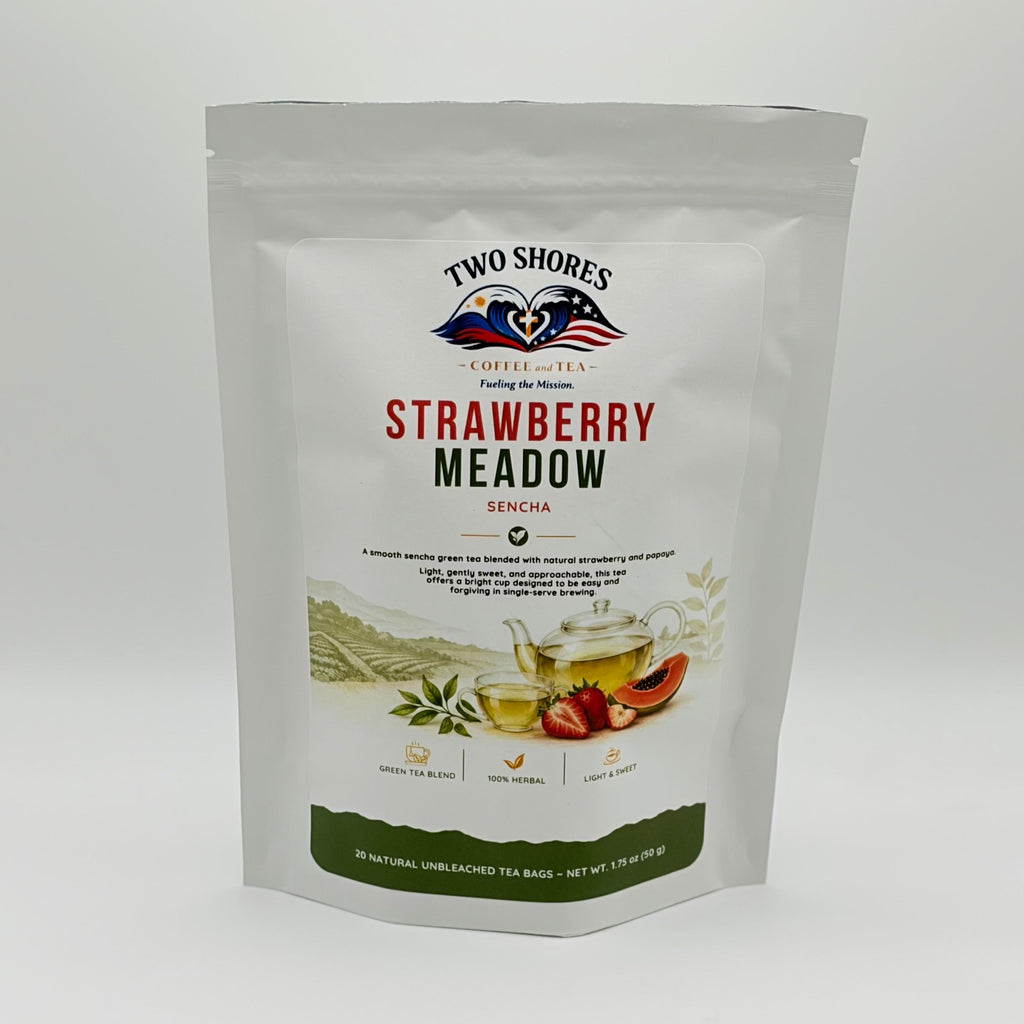 Strawberry Meadow Sencha 20 ct. Tea Bags - Two Shores