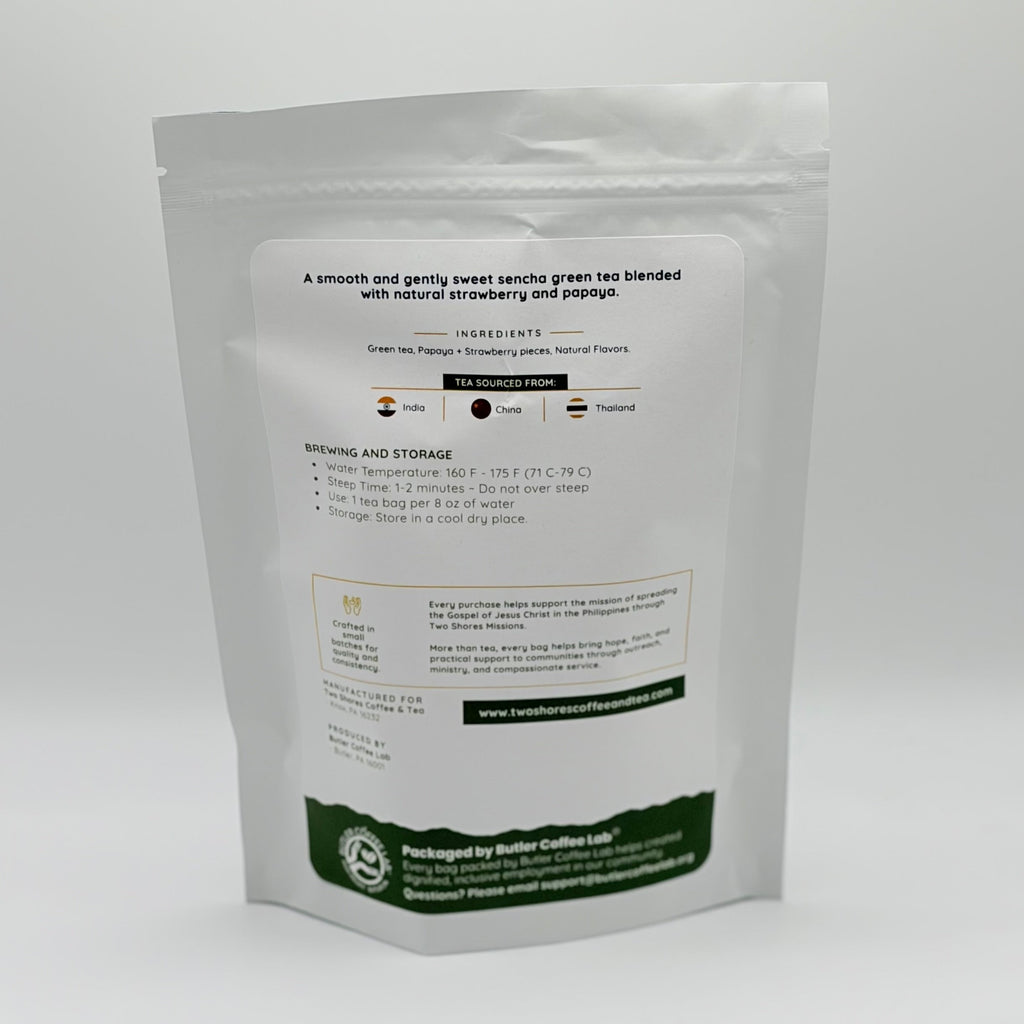 Strawberry Meadow Sencha 20 ct. Tea Bags - Two Shores