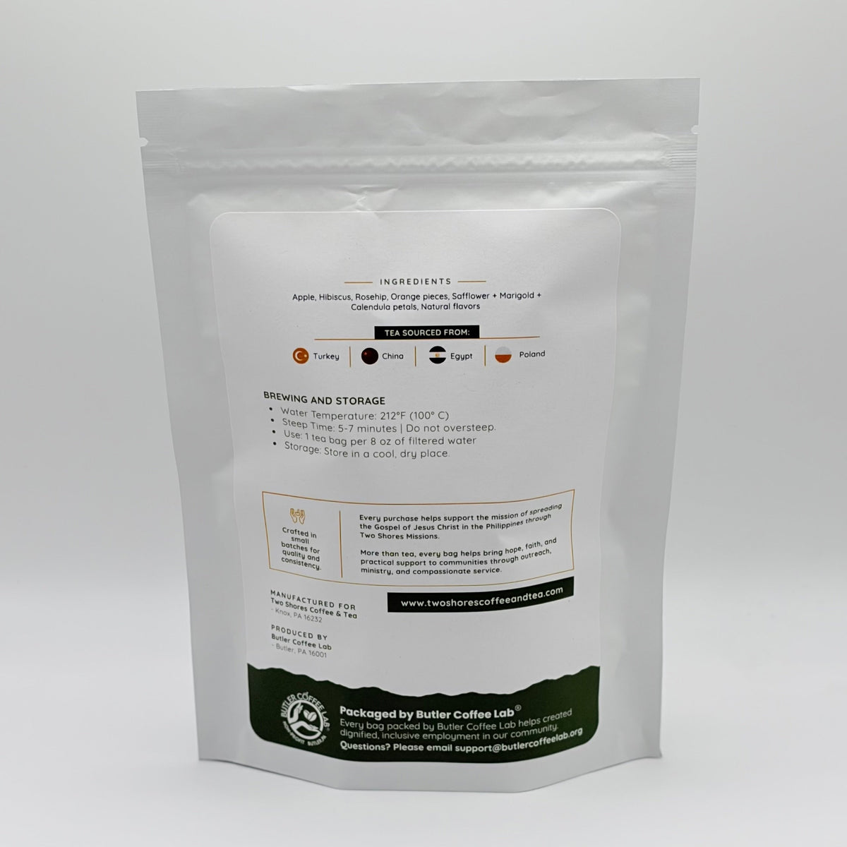 Golden Citrus Vanilla 20 ct. Tea Bags - Two Shores