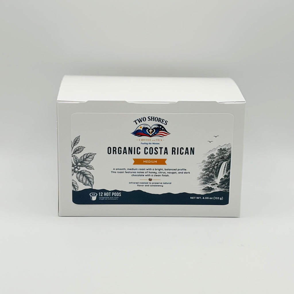 Organic Costa Rican 12 ct. Pods -Two Shores